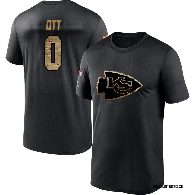 Youth Jaydn Ott Kansas City Chiefs Black 2020 Salute To Service Performance T-Shirt