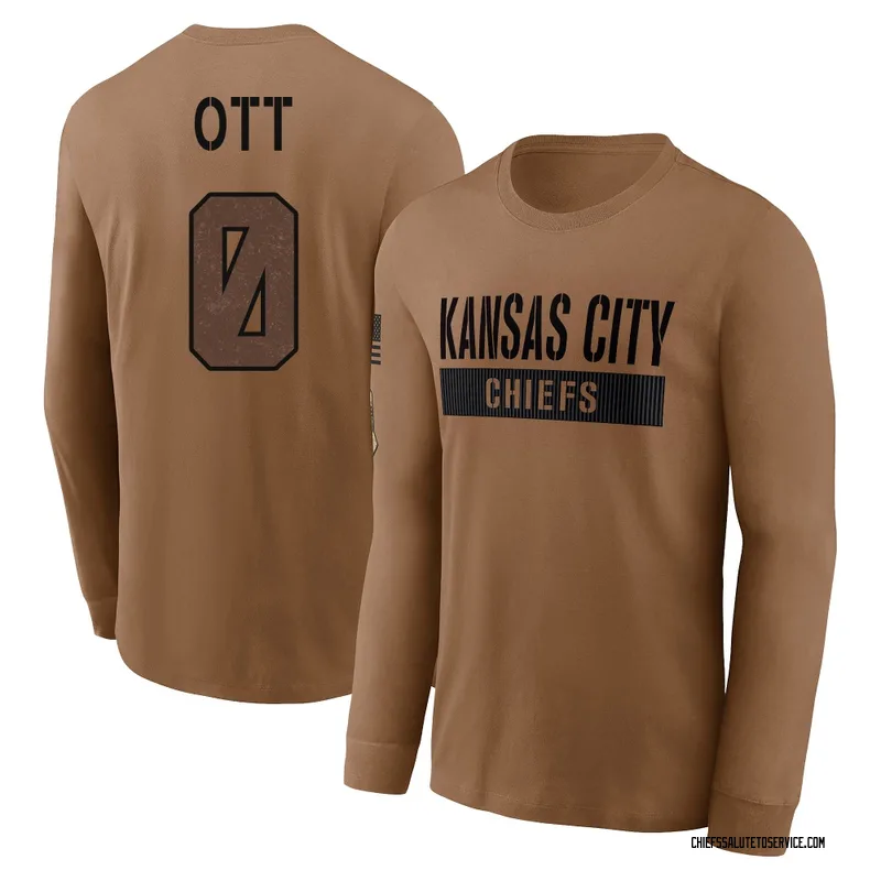 Youth Jaydn Ott Kansas City Chiefs Brown 2023 Salute To Service Long Sleeve T-Shirt