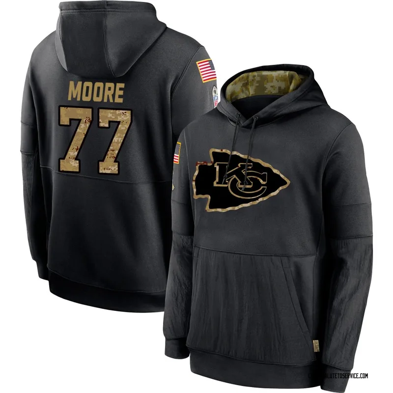 Youth Jaylon Moore Kansas City Chiefs Black 2020 Salute to Service Sideline Performance Pullover Hoodie