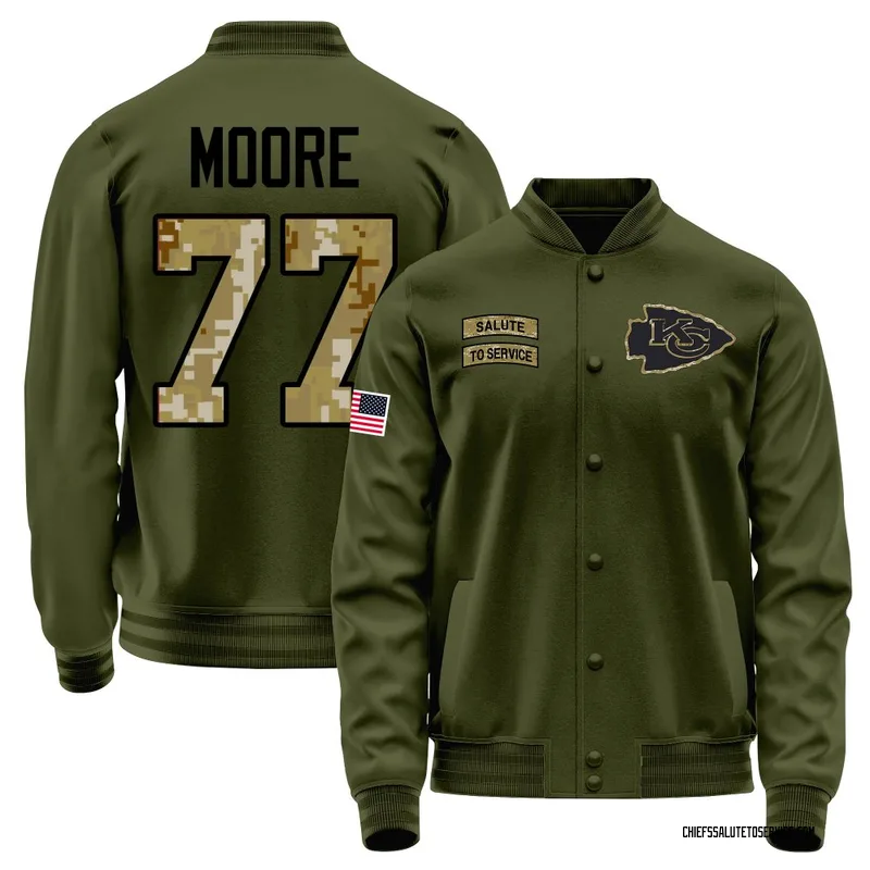 Youth Jaylon Moore Kansas City Chiefs Olive Salute to Service Sideline Performance Jacket