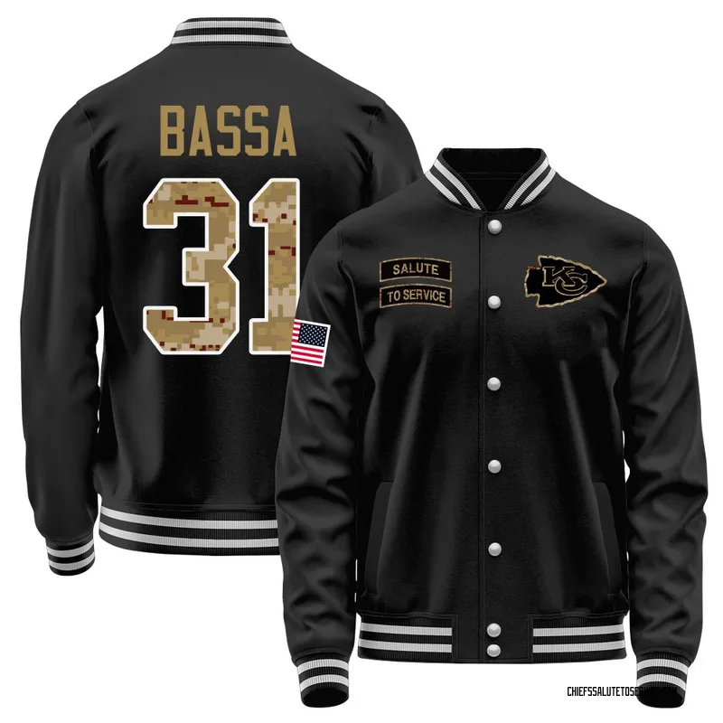 Youth Jeffrey Bassa Kansas City Chiefs Black Salute to Service Sideline Performance Jacket