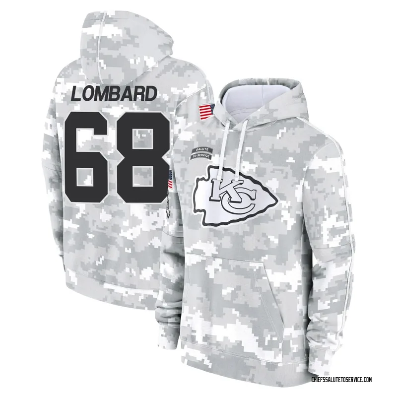 Youth Joey Lombard Kansas City Chiefs Camo Arctic 2024 Salute to Service Club Fleece Pullover Hoodie