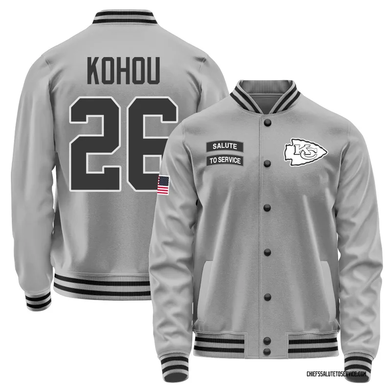 Youth Kader Kohou Kansas City Chiefs Gray Salute to Service Performance Jacket