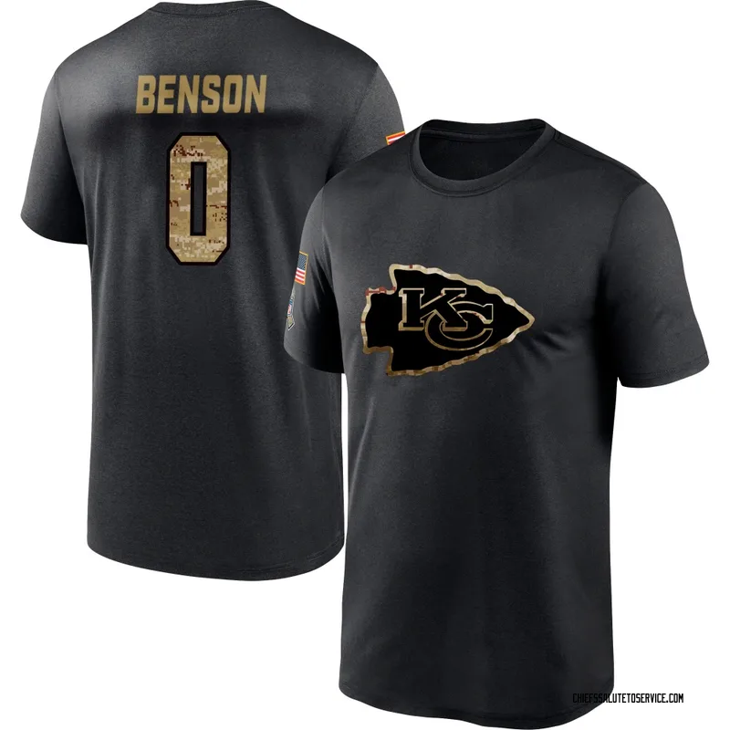 Youth Kahlil Benson Kansas City Chiefs Black 2020 Salute To Service Performance T-Shirt