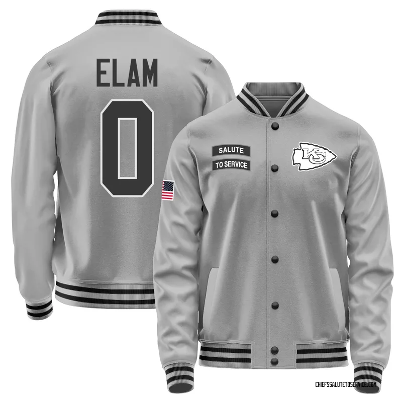 Youth Kaiir Elam Kansas City Chiefs Gray Salute to Service Performance Jacket