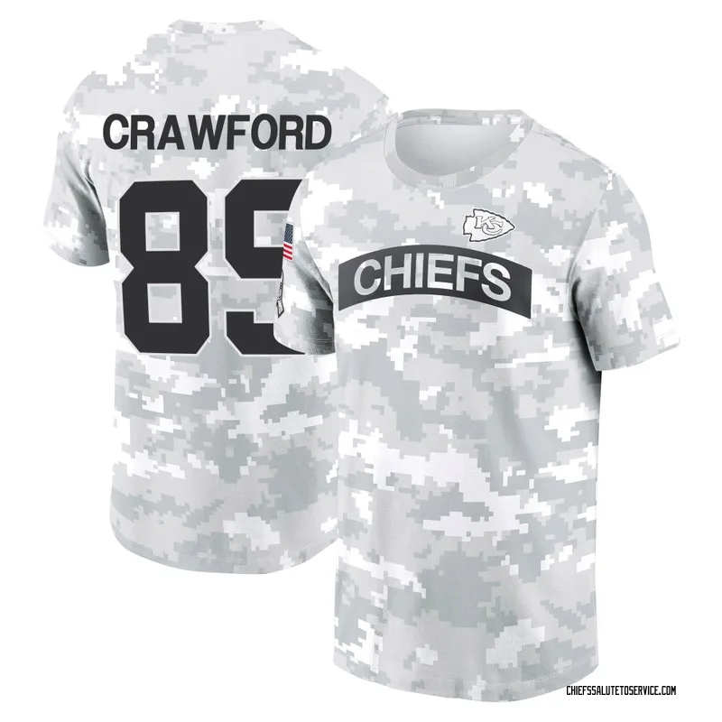 Youth Kekoa Crawford Kansas City Chiefs Camo Arctic 2024 Salute to Service Performance T-Shirt