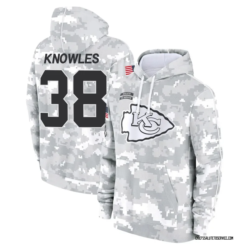 Youth Kevin Knowles Kansas City Chiefs Camo Arctic 2024 Salute to Service Club Fleece Pullover Hoodie