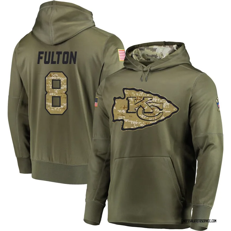 Youth Kristian Fulton Kansas City Chiefs Olive Salute to Service Pullover Hoodie
