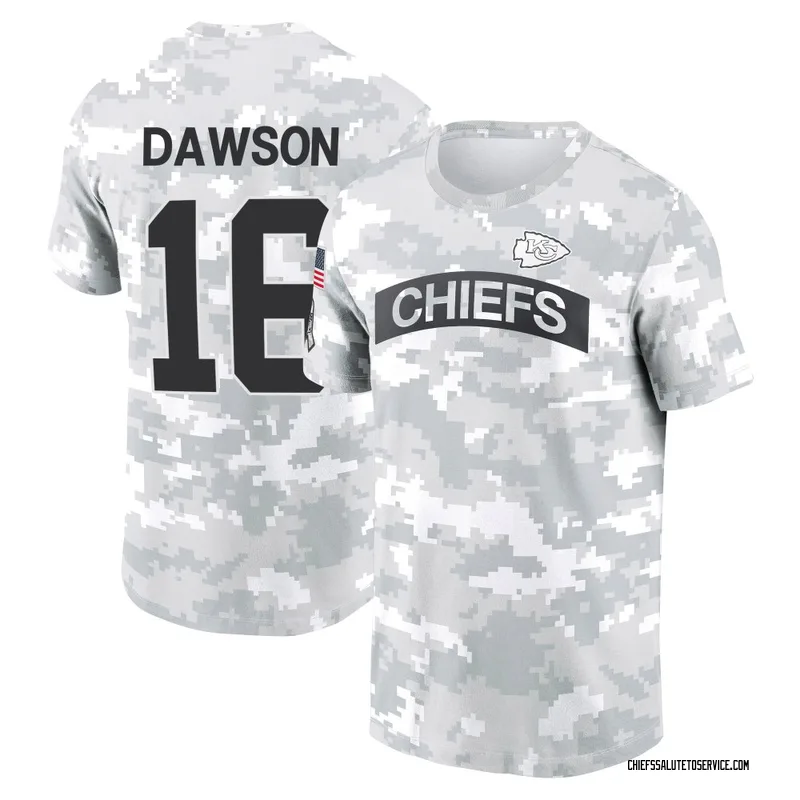 Youth Len Dawson Kansas City Chiefs Camo Arctic 2024 Salute to Service Performance T-Shirt