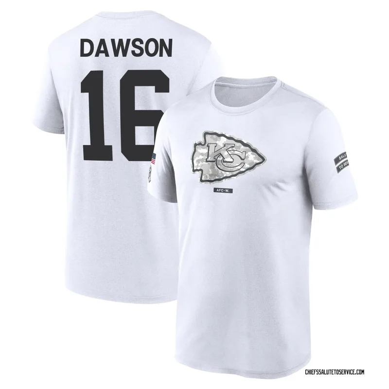 Youth Len Dawson Kansas City Chiefs Legend White 2024 Salute to Service Performance T-Shirt
