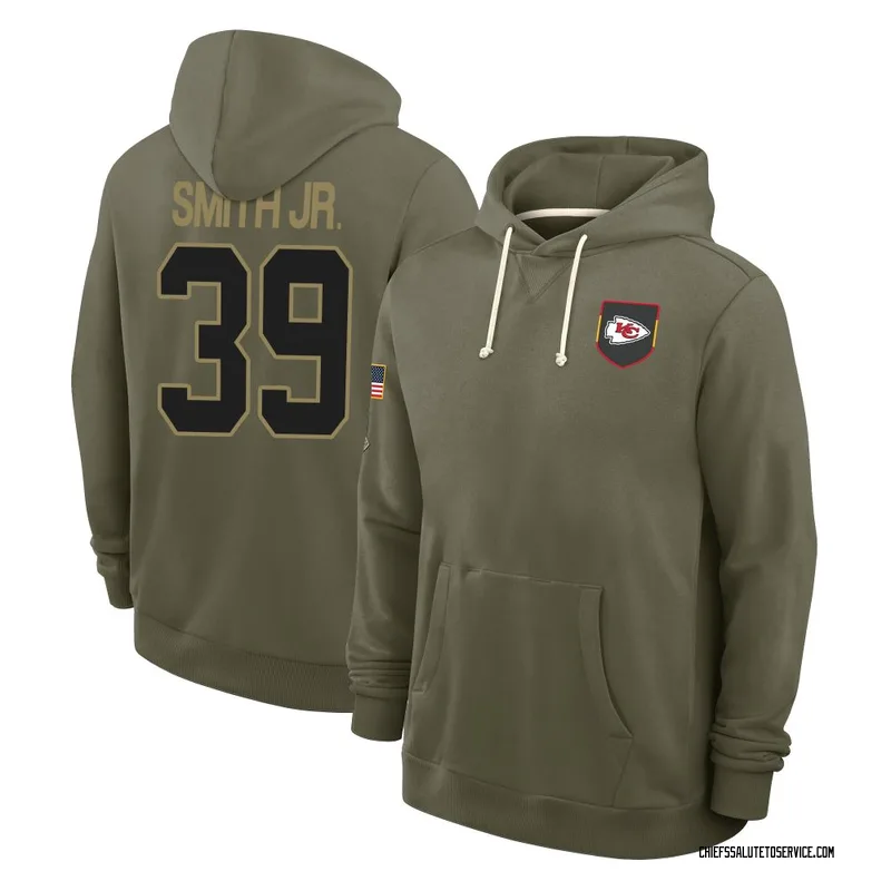 Youth Melvin Smith Jr. Kansas City Chiefs Olive 2025 Salute to Service Hoodie