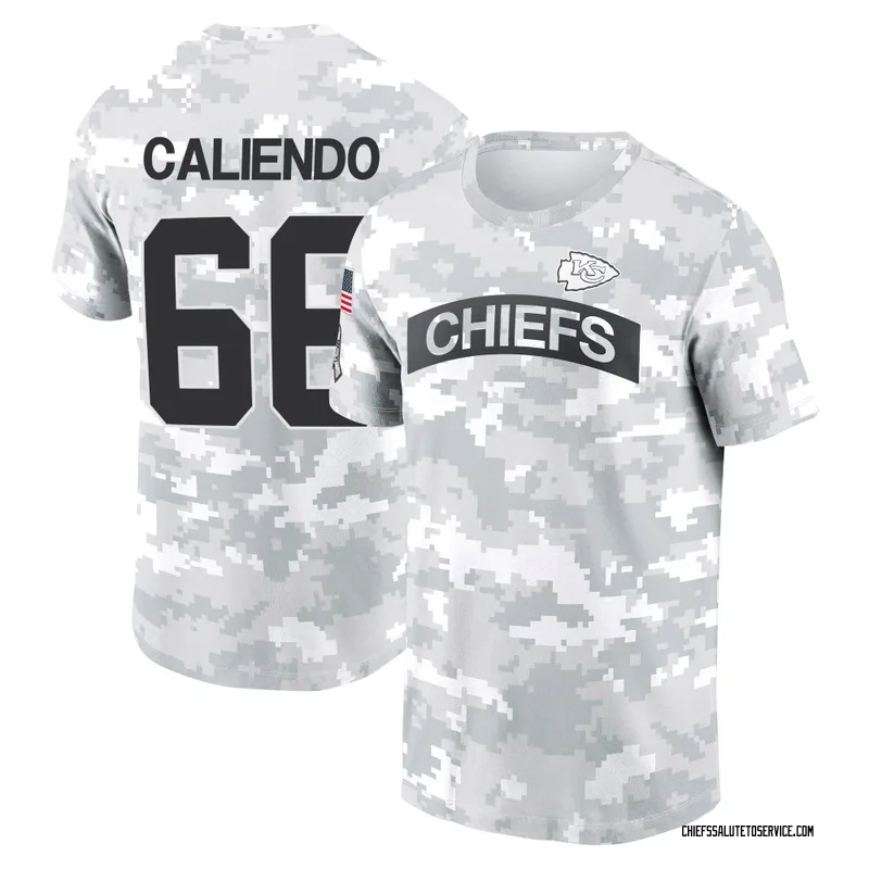 Youth Mike Caliendo Kansas City Chiefs Camo Arctic 2024 Salute to Service Performance T-Shirt