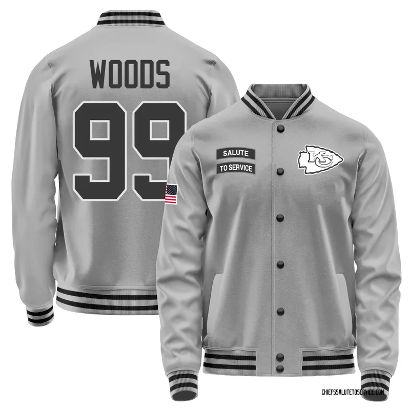 Youth Peter Woods Kansas City Chiefs Gray Salute to Service Performance Jacket
