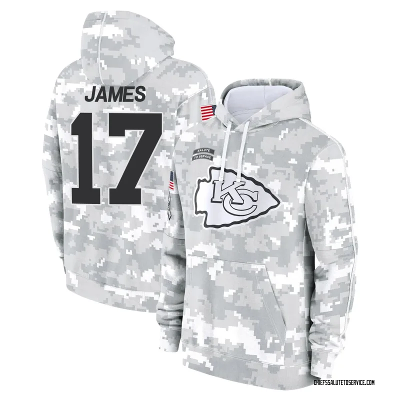 Youth Richie James Kansas City Chiefs Camo Arctic 2024 Salute to Service Club Fleece Pullover Hoodie