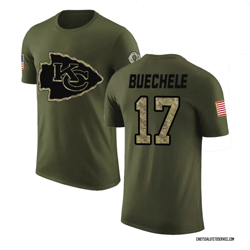 Youth Shane Buechele Kansas City Chiefs Legend Olive Salute to Service T-Shirt