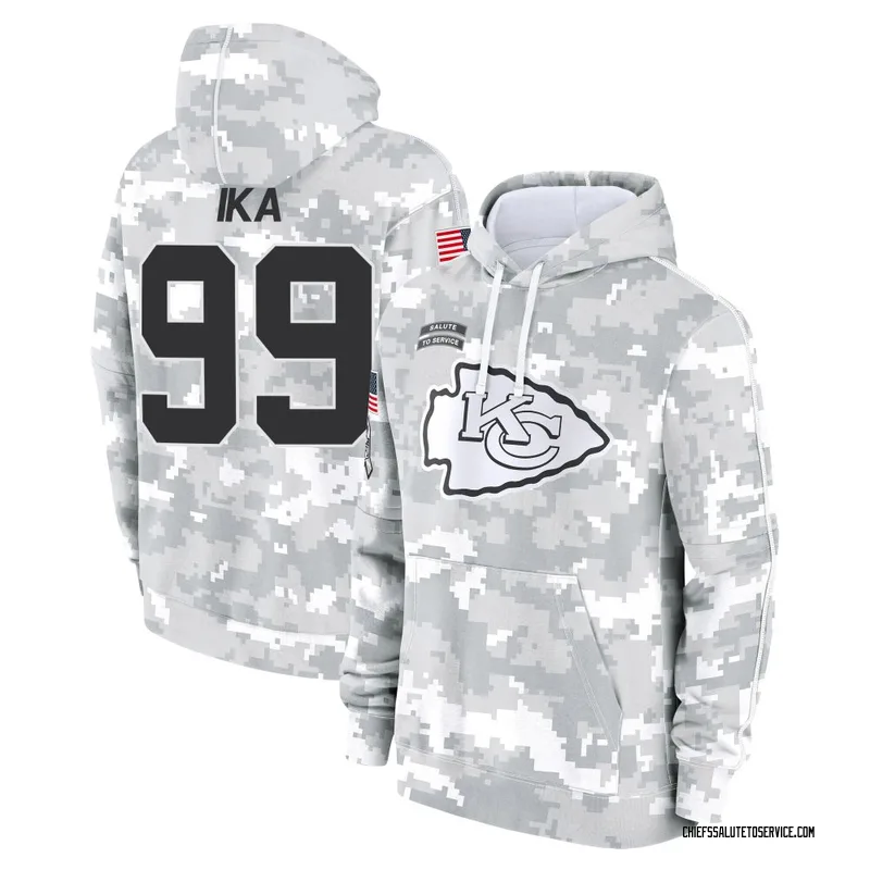 Youth Siaki Ika Kansas City Chiefs Camo Arctic 2024 Salute to Service Club Fleece Pullover Hoodie