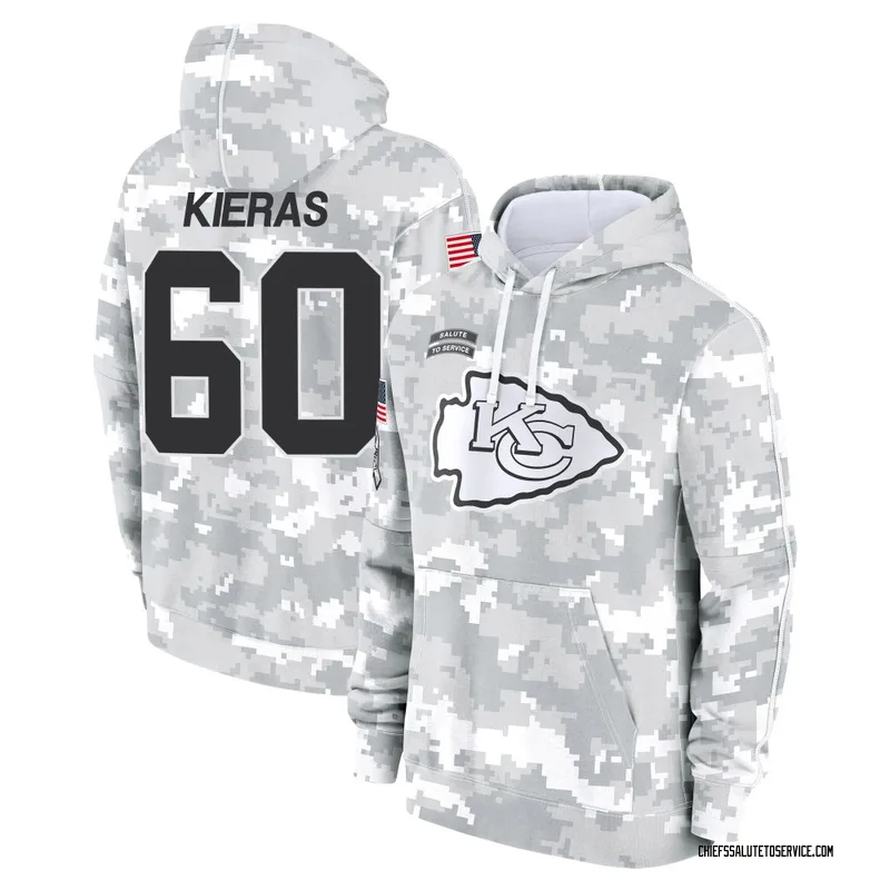 Youth Tautvydas Kieras Kansas City Chiefs Camo Arctic 2024 Salute to Service Club Fleece Pullover Hoodie