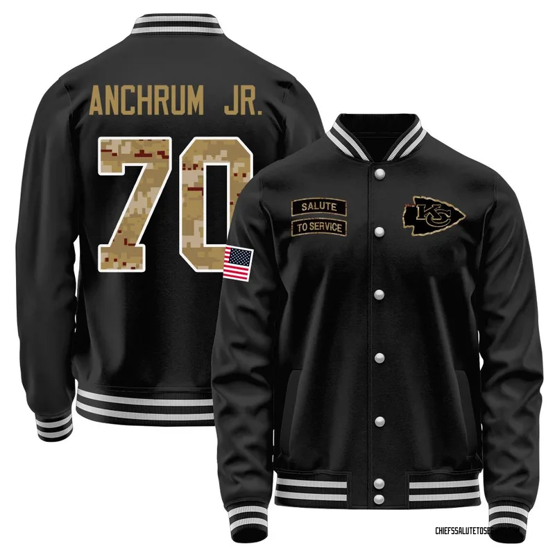 Youth Tremayne Anchrum Jr. Kansas City Chiefs Black Salute to Service Sideline Performance Jacket