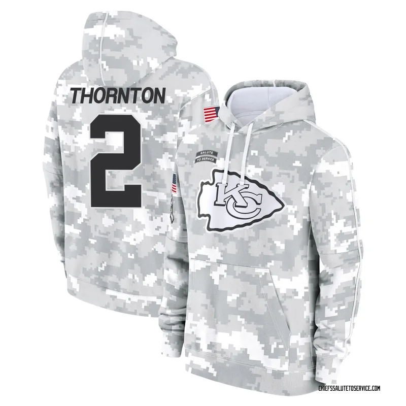 Youth Tyquan Thornton Kansas City Chiefs Camo Arctic 2024 Salute to Service Club Fleece Pullover Hoodie