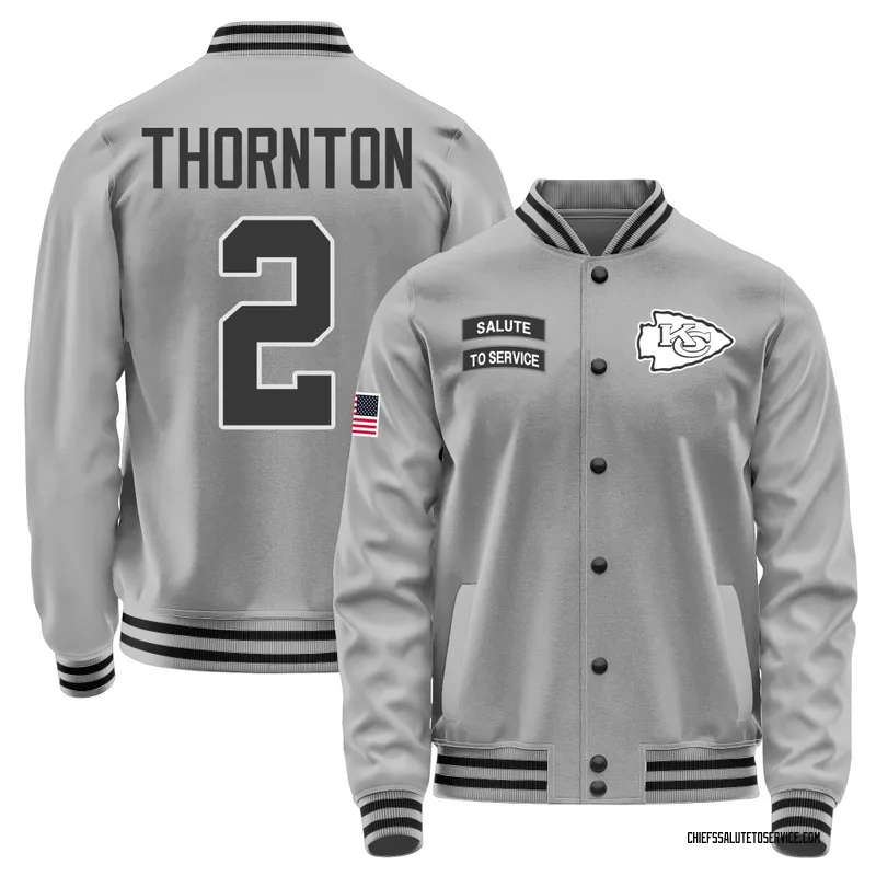 Youth Tyquan Thornton Kansas City Chiefs Gray Salute to Service Performance Jacket