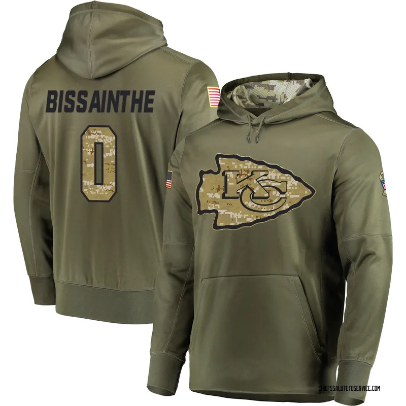 Youth Wesley Bissainthe Kansas City Chiefs Olive Salute to Service Pullover Hoodie